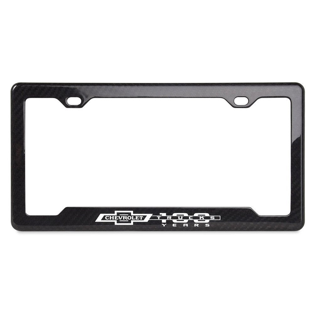 Chevrolet 100th Anniversary Carbon Fiber License Plate Frame-SR1 Performance