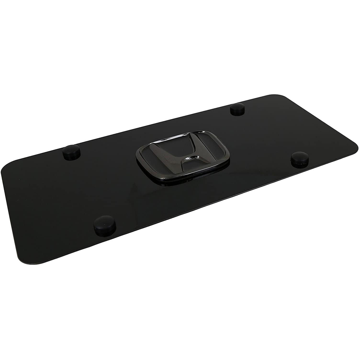 Honda License Plate - Black with Pearl Logo-SR1 Performance