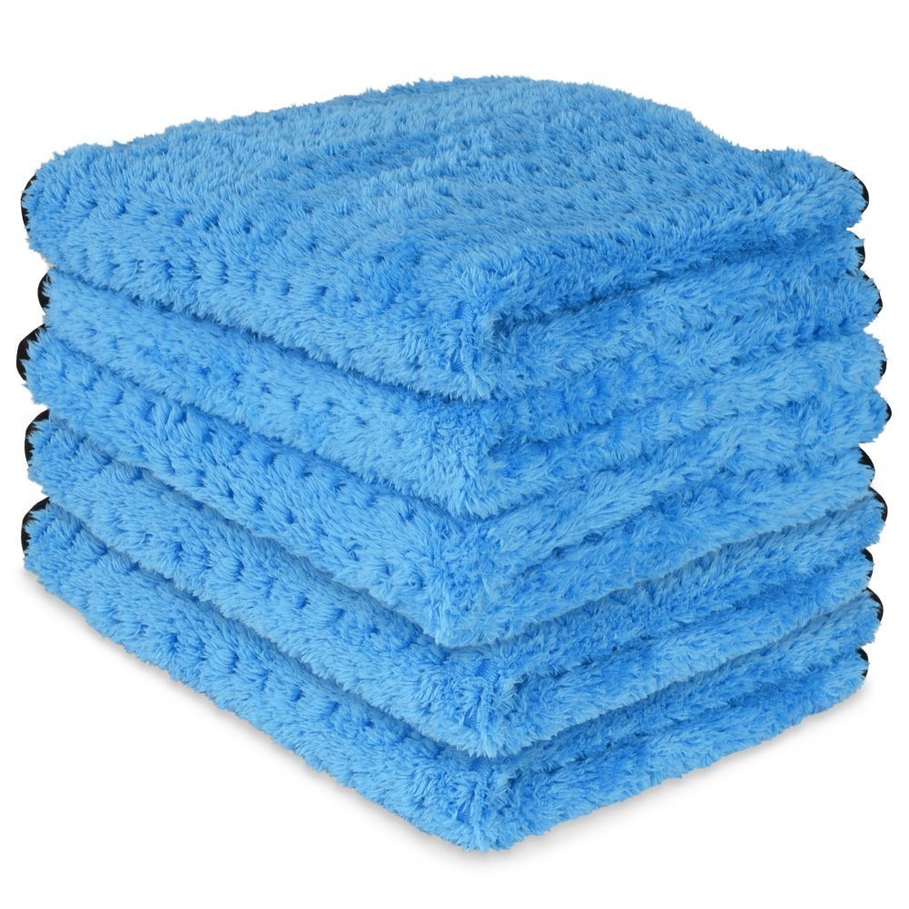 Liquid X Blue Xtreme Plush Waffle Weave Microfiber Detailing Towel - 16" x 16"-SR1 Performance