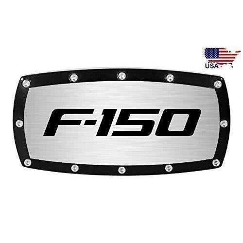 Ford F-150 Tow Hitch Cover - Billet Aluminum with Black Trim-SR1 Performance