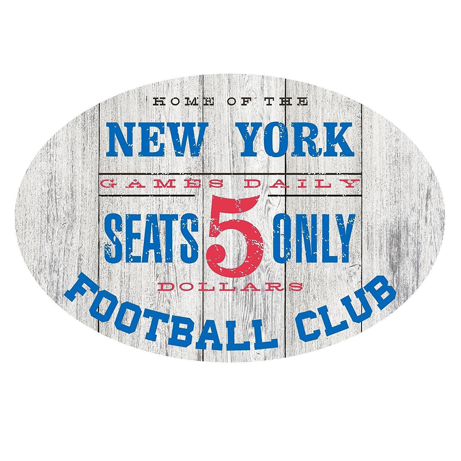Home of the Denver Football Club Metal Sign Blue/Orange - Oval 12" x 8"-SR1 Performance