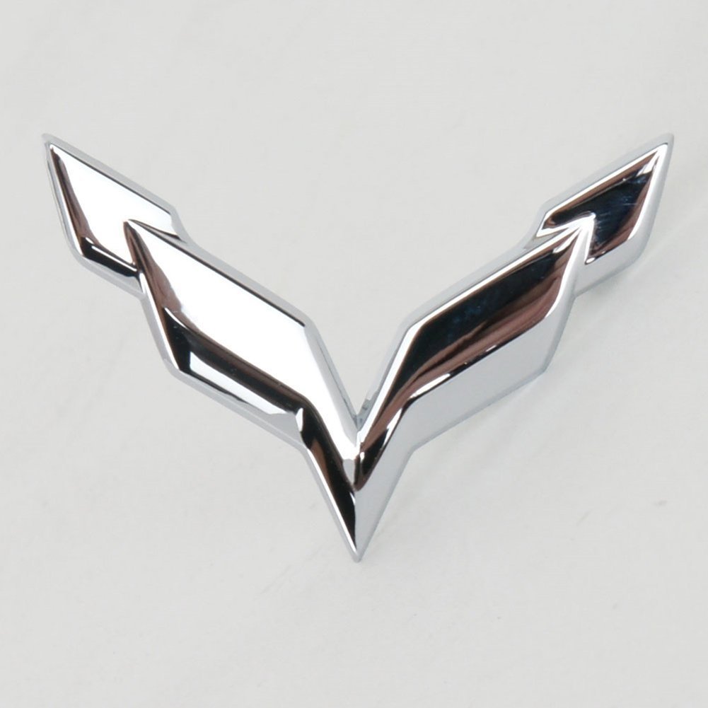 C7 Corvette Stingray Crossed Flags Seat Emblem (Pair)-SR1 Performance