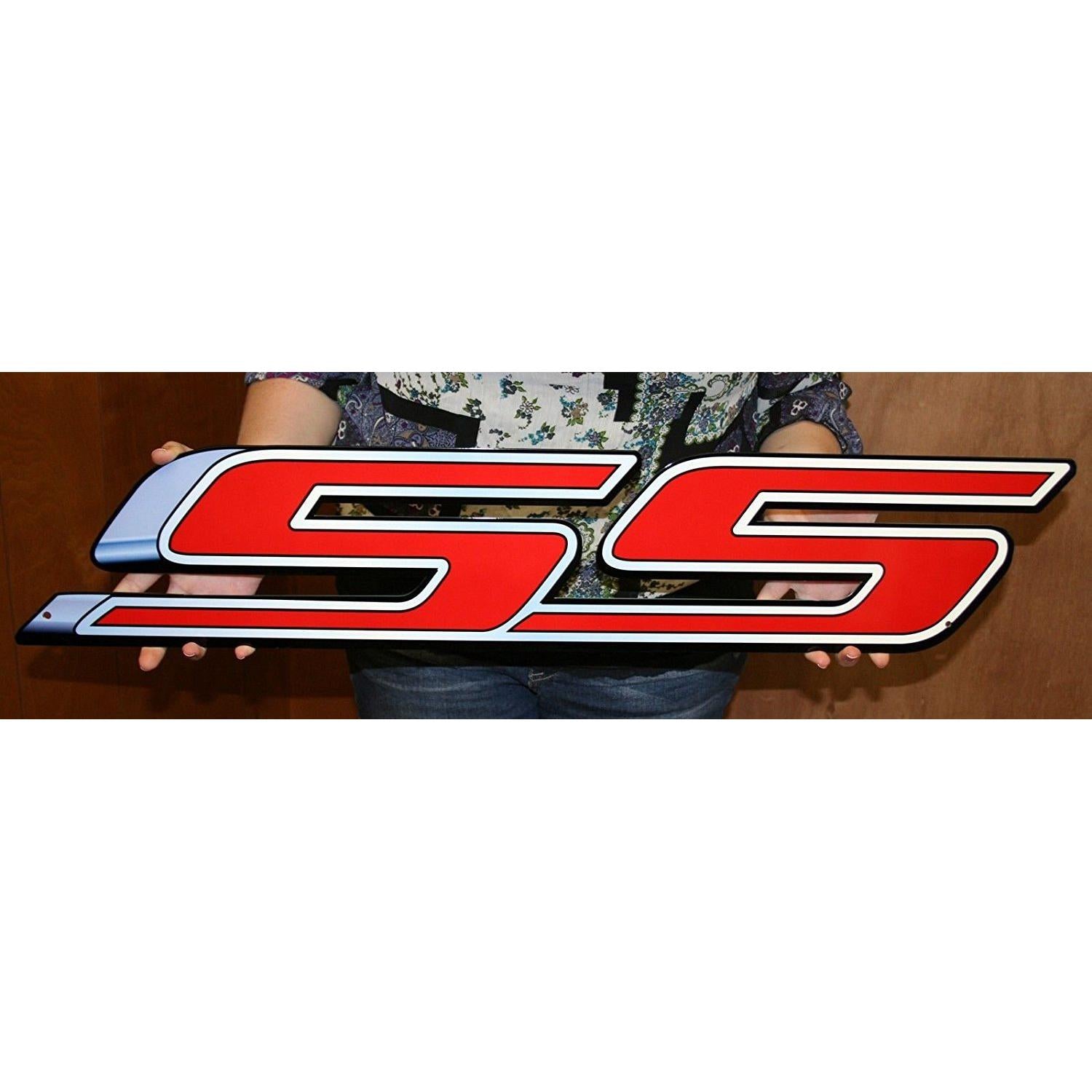 SS Camaro Large Metal Sign - 34" x 7"
