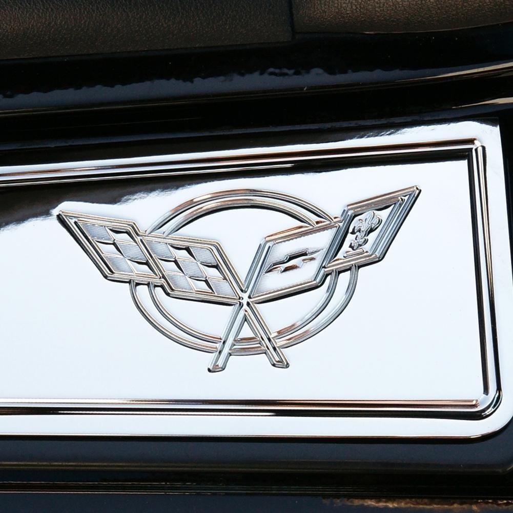 Corvette Door Sill Plates - Billet Chrome with C5 Logo : C5 & Z06-SR1 Performance