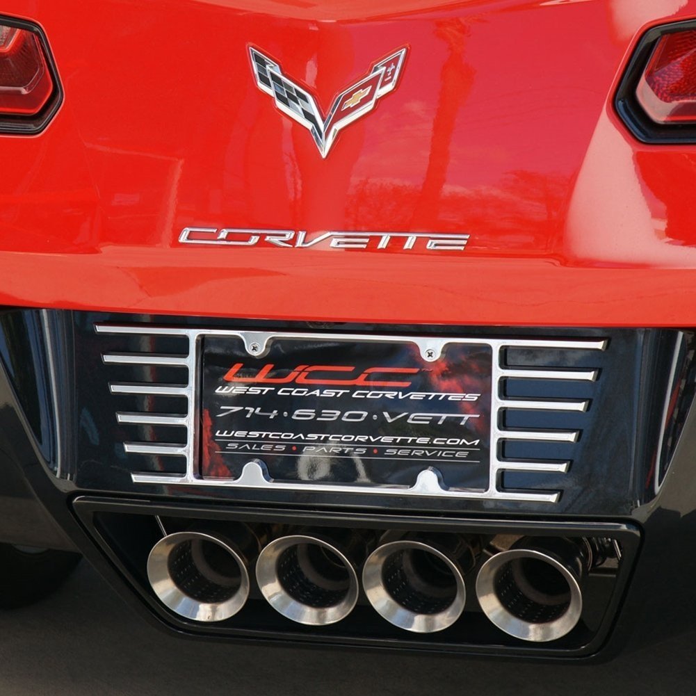 C7/C8 Corvette Stingray Billet Open End License Plate Frame-SR1 Performance