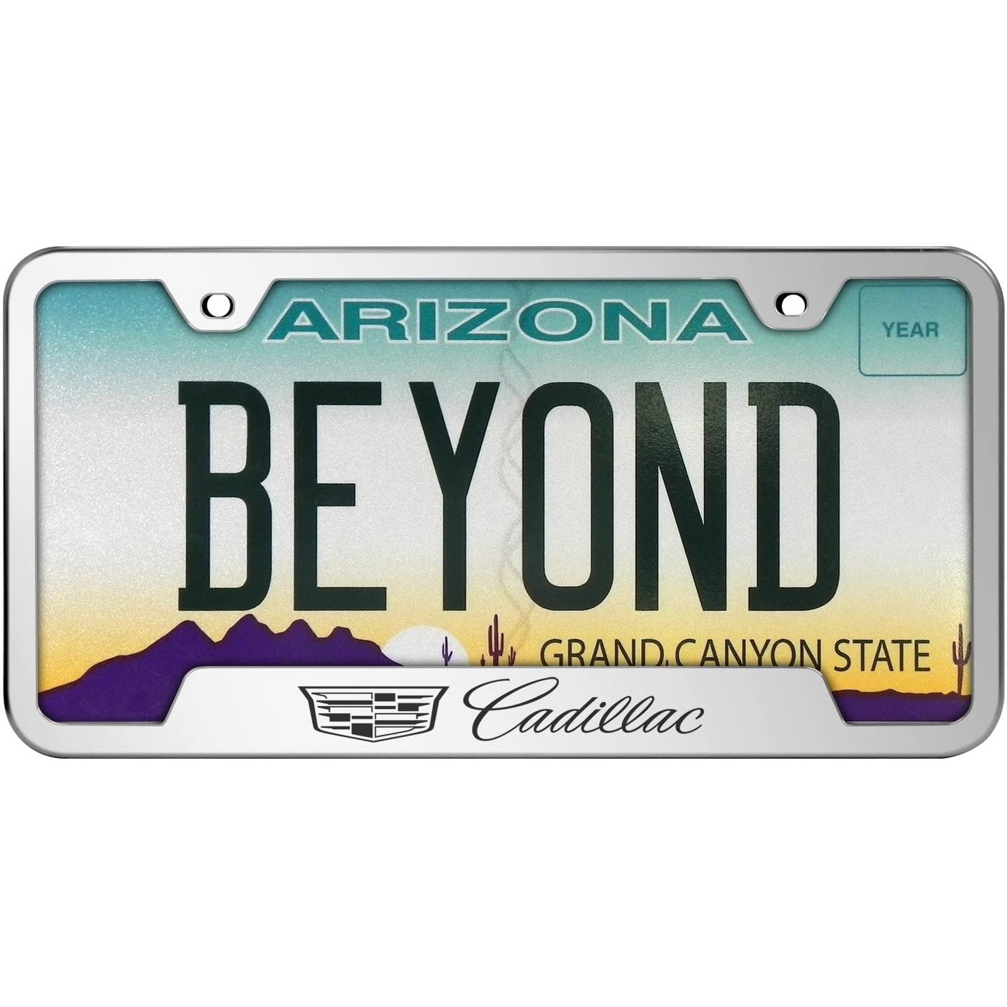 Cadillac Laser Etched Mirrored Cut-Out License Plate Frame-SR1 Performance