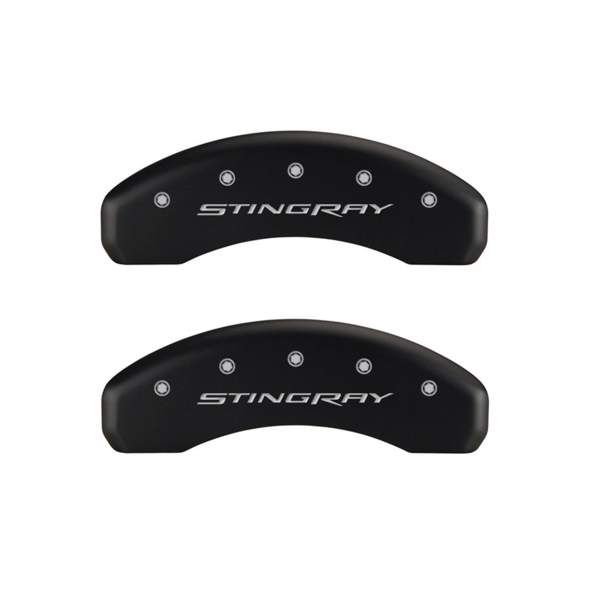 MGP 13009SSTYMB Caliper Covers-Matte Black, Front and Rear: Stingray-SR1 Performance