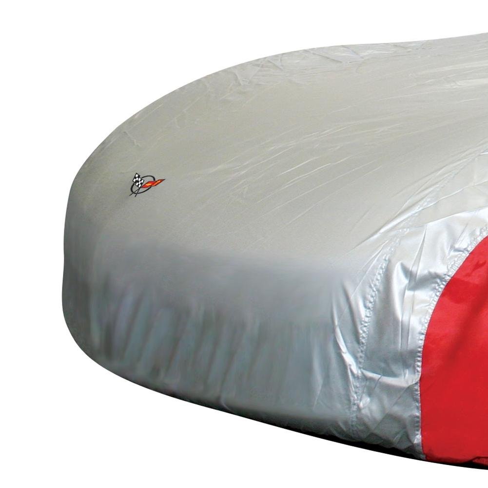 Designer Mat Two Tone 1997-2004 Corvette C5 Embroidered Logo Car Cover (Black/Silver)-SR1 Performance