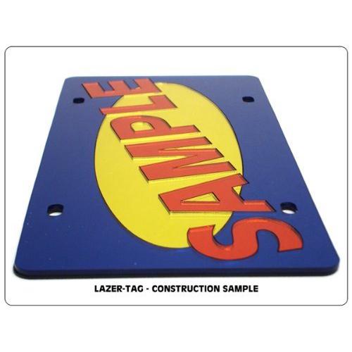 Dodge Charger License Plate - Black with Mirrored Script-SR1 Performance