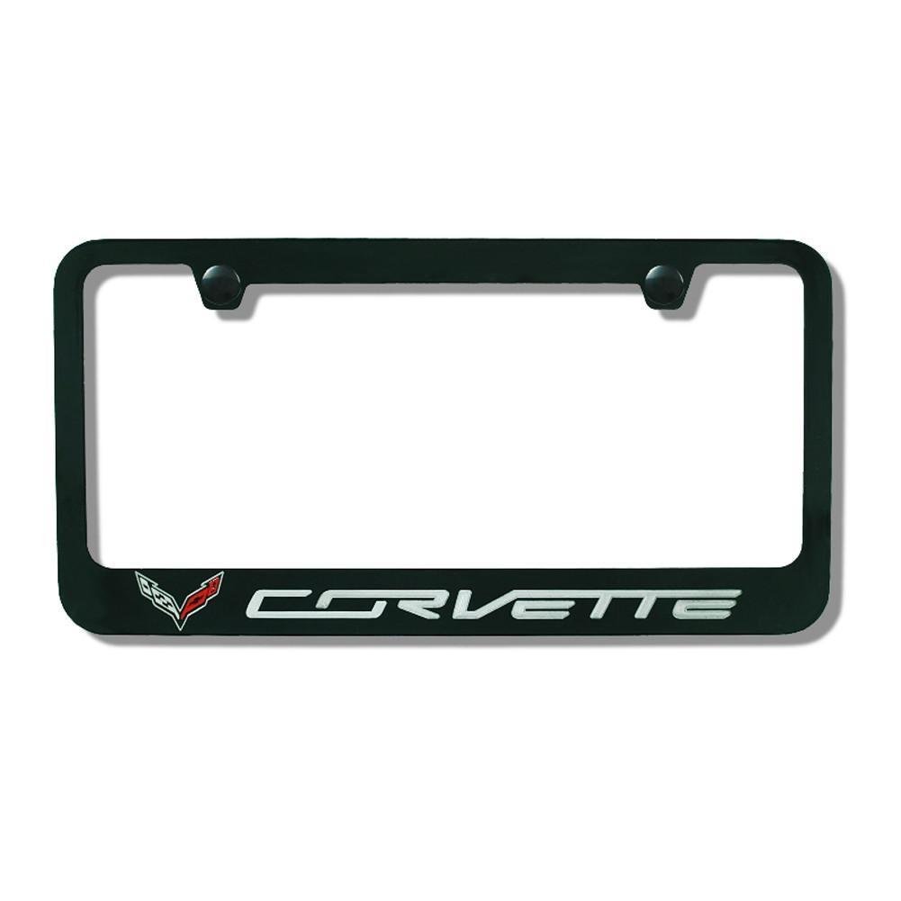 C7 Corvette License Plate Frame - Black-SR1 Performance