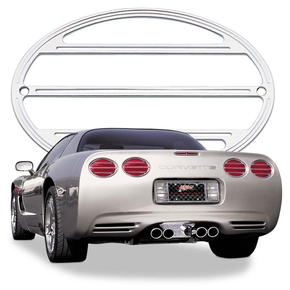 1997-2004 C5 Corvette Billet Chrome Taillight Bezel/Louvers-SR1 Performance