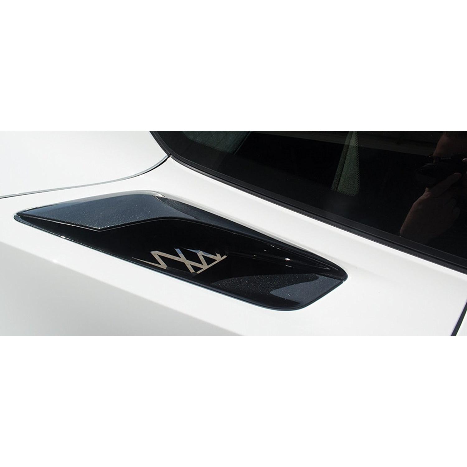 2014-2017 C7 Z06/Grand Sport Corvette - Rear Quarter Vent Grille Overlay Expanded Diamond Pattern-POLISHED-SR1 Performance