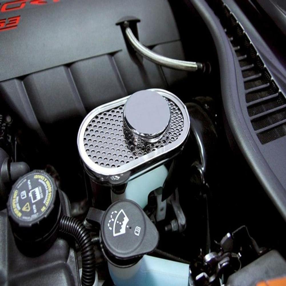 2009-2013 C6/Z06 Corvette Brake Master Cylinder Cover Perforated Stainless-SR1 Performance