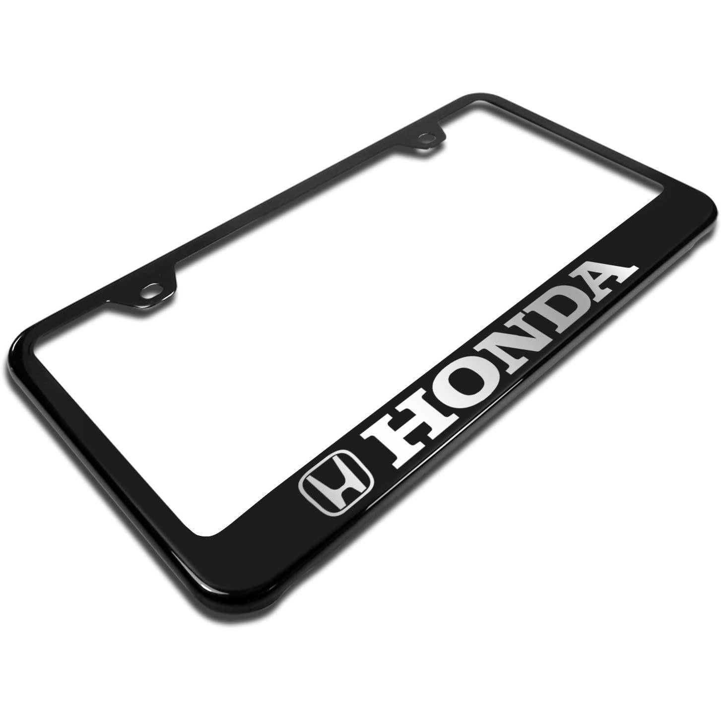 Honda License Plate Frame - Black-SR1 Performance