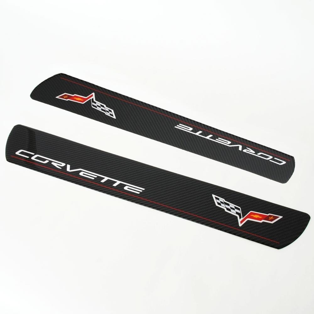 Corvette Door Sill Plates - Carbon Fiber with C6 Logo : C6-SR1 Performance