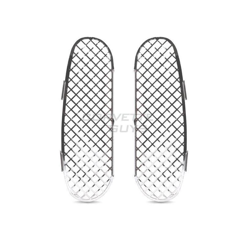 American Car Craft Chevrolet Corvette 1997 1998 1999 2000 2001 2002 2003 2004 Chrome Mesh Side Vent Grille Chrome Insert Trim Kit-SR1 Performance
