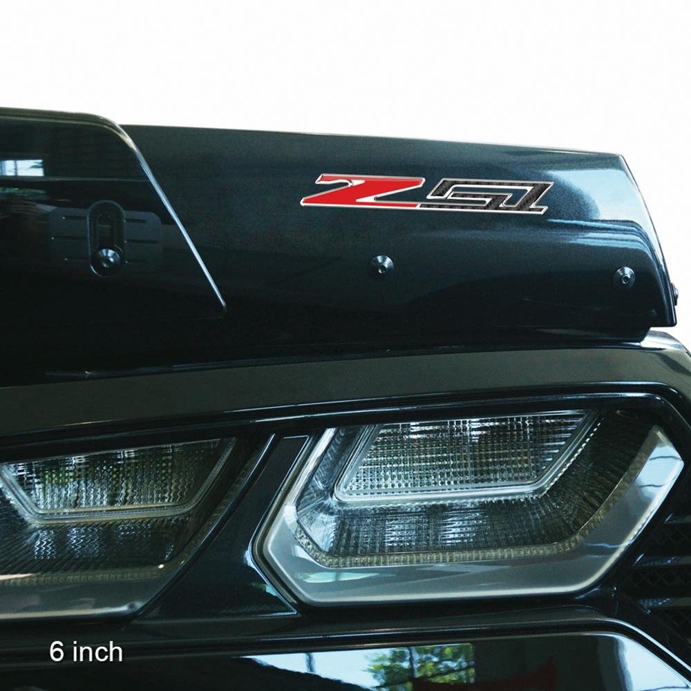 C7, C8 Corvette Z51 Badge/Emblem - Domed - Carbon Fiber Look w/Chrome Trim-SR1 Performance
