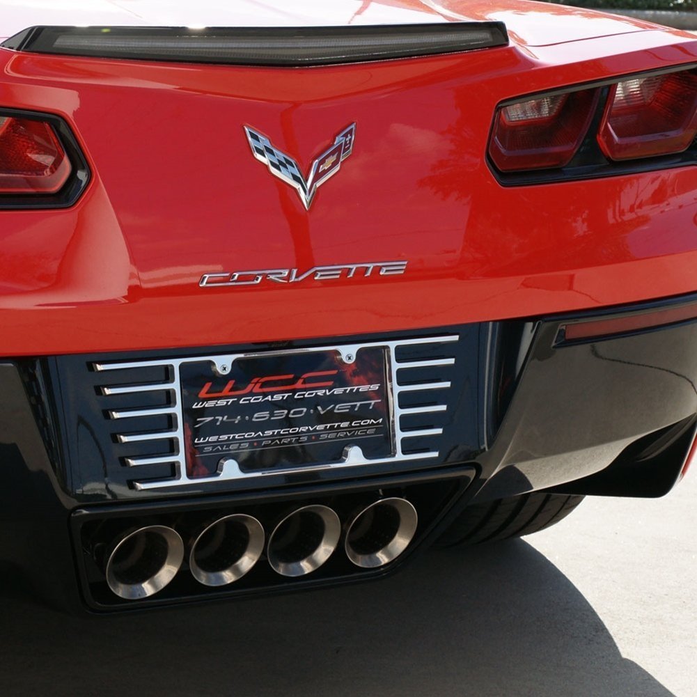C7/C8 Corvette Stingray Billet Open End License Plate Frame-SR1 Performance