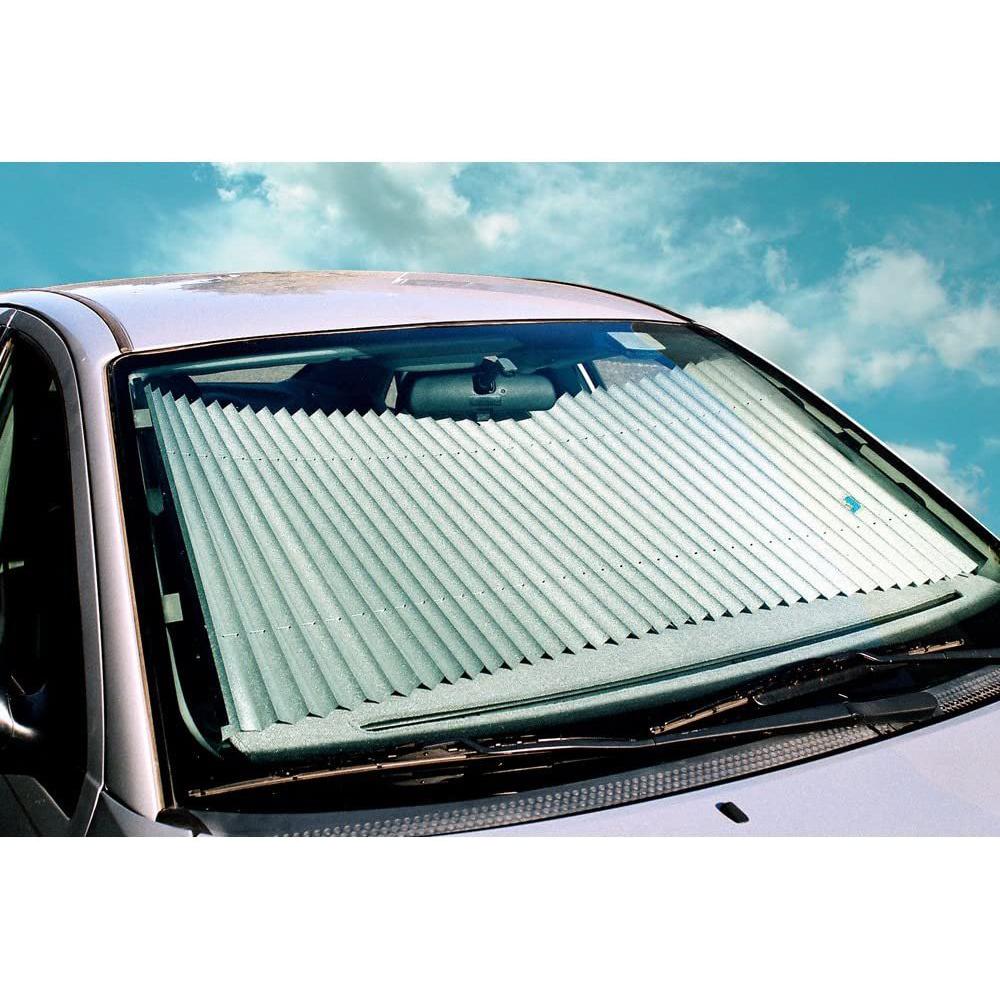 Dash Designs 23 inch Universal Fit Retractable Auto Windshield Sunshade for Ford F-150 Trucks, Most SUV, Honda Civic-SR1 Performance