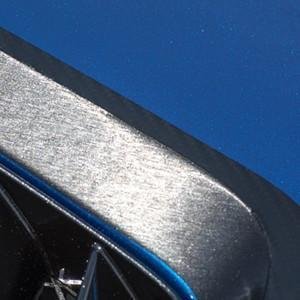C7 Corvette Stingray Hood Vent Graphic Black Carbon Fiber w/ Brushed Black Trim-SR1 Performance