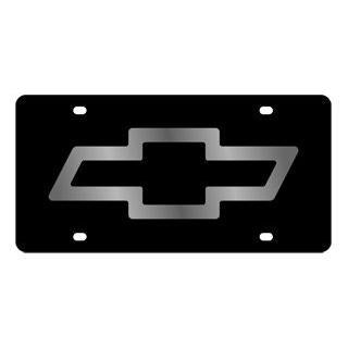 Chevrolet Bowtie License Plate Carbon Steel with Mirrored Logo-SR1 Performance