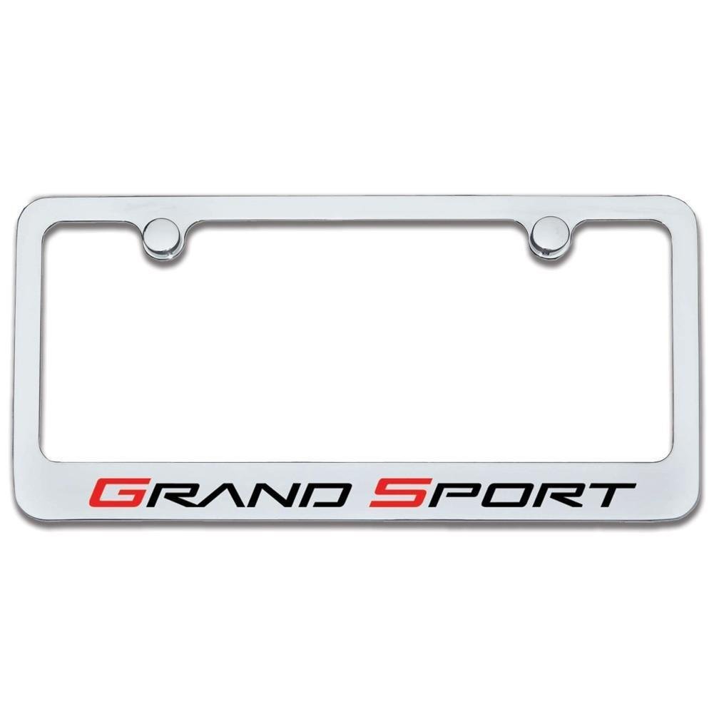 C6 Corvette Grand Sport Metal License Plate Frame - Chrome-SR1 Performance