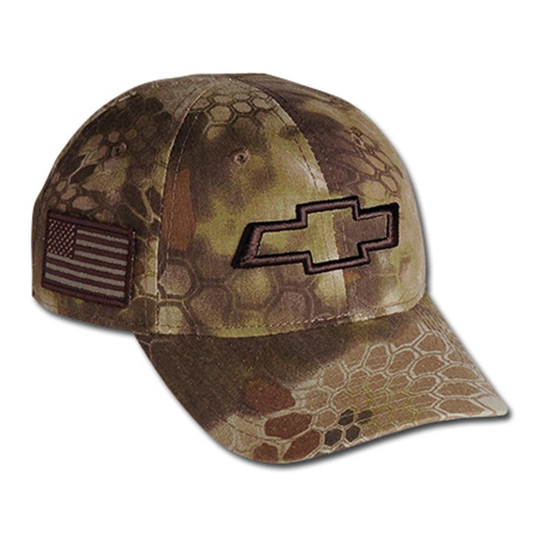 Chevrolet 3D Bowtie Tactical Camo Cap with USA Embroidered Flag Hat-SR1 Performance