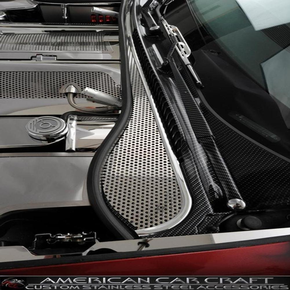 Corvette Wiper Cowl Cover - Perforated Stainless Steel : 1997-2004 C5 & Z06-SR1 Performance