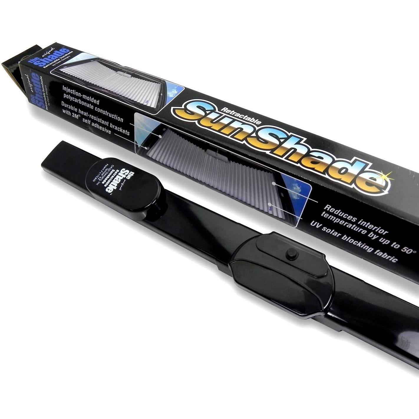 Dash Designs 23 inch Universal Fit Retractable Auto Windshield Sunshade for Ford F-150 Trucks, Most SUV, Honda Civic-SR1 Performance