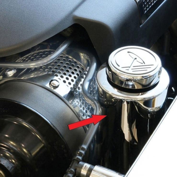 Corvette Power Steering Reservoir Cover - Stainless Steel : 2009-2012 ZR1-SR1 Performance