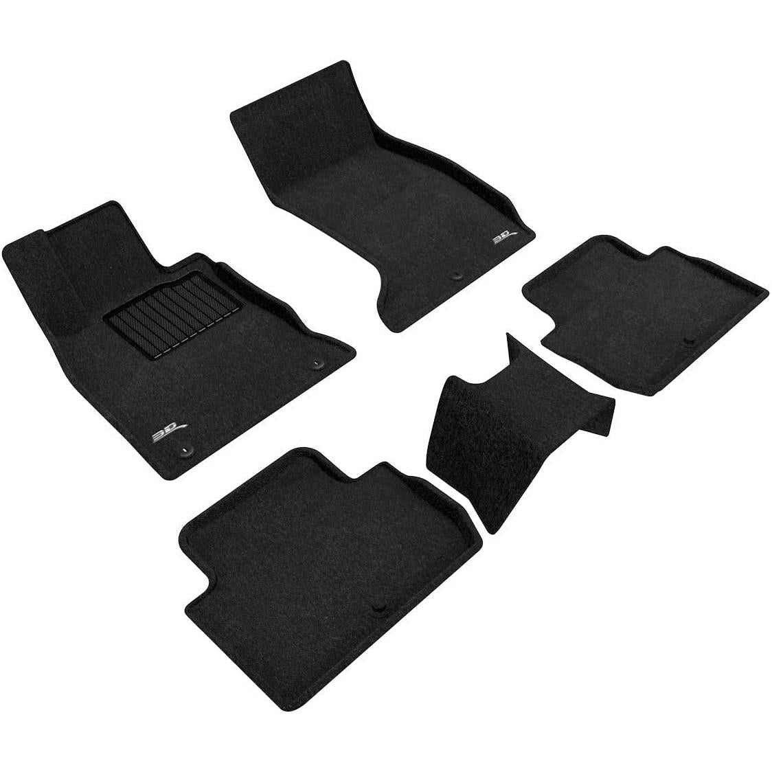 2018-2022 KIA Stinger AWD 3D MAXpider Custom Fit Elegant Floor Mats - Black-SR1 Performance