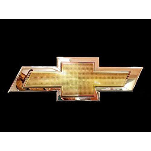 Chevrolet Bowtie Stainless Steel Wall Hanging Sign Chrome/Gold: 22" x 8"-SR1 Performance