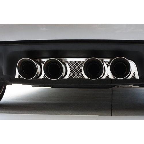 American Car Craft Chevrolet Corvette 2005 2006 2007 2008 2009 2010 2011 2012 2013 Mesh B&B Route 66 Exhaust Filler Panel 4.0" Quad Tips Kit