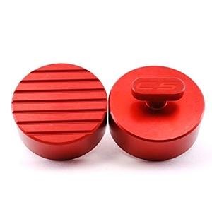 West Coast Corvette C6 Corvette Jacking Pad Set (4) - Anti-Slip Aluminum (Red)-SR1 Performance