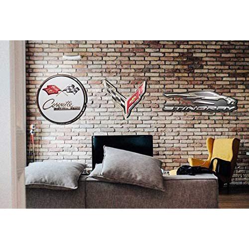 C8 Corvette Gesture Logo & Script Sign - Chrome : 34" x 10"-SR1 Performance