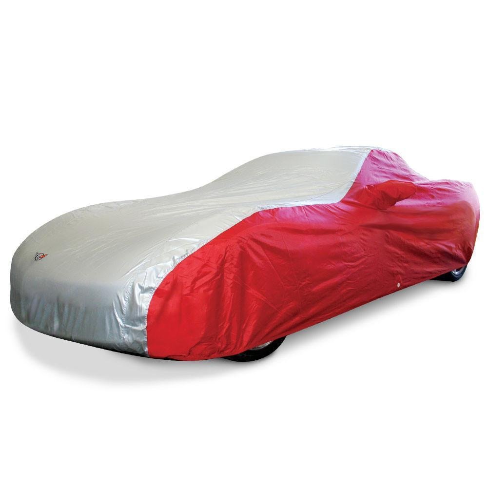 Designer Mat Two Tone 1997-2004 Corvette C5 Embroidered Logo Car Cover (Black/Silver)-SR1 Performance