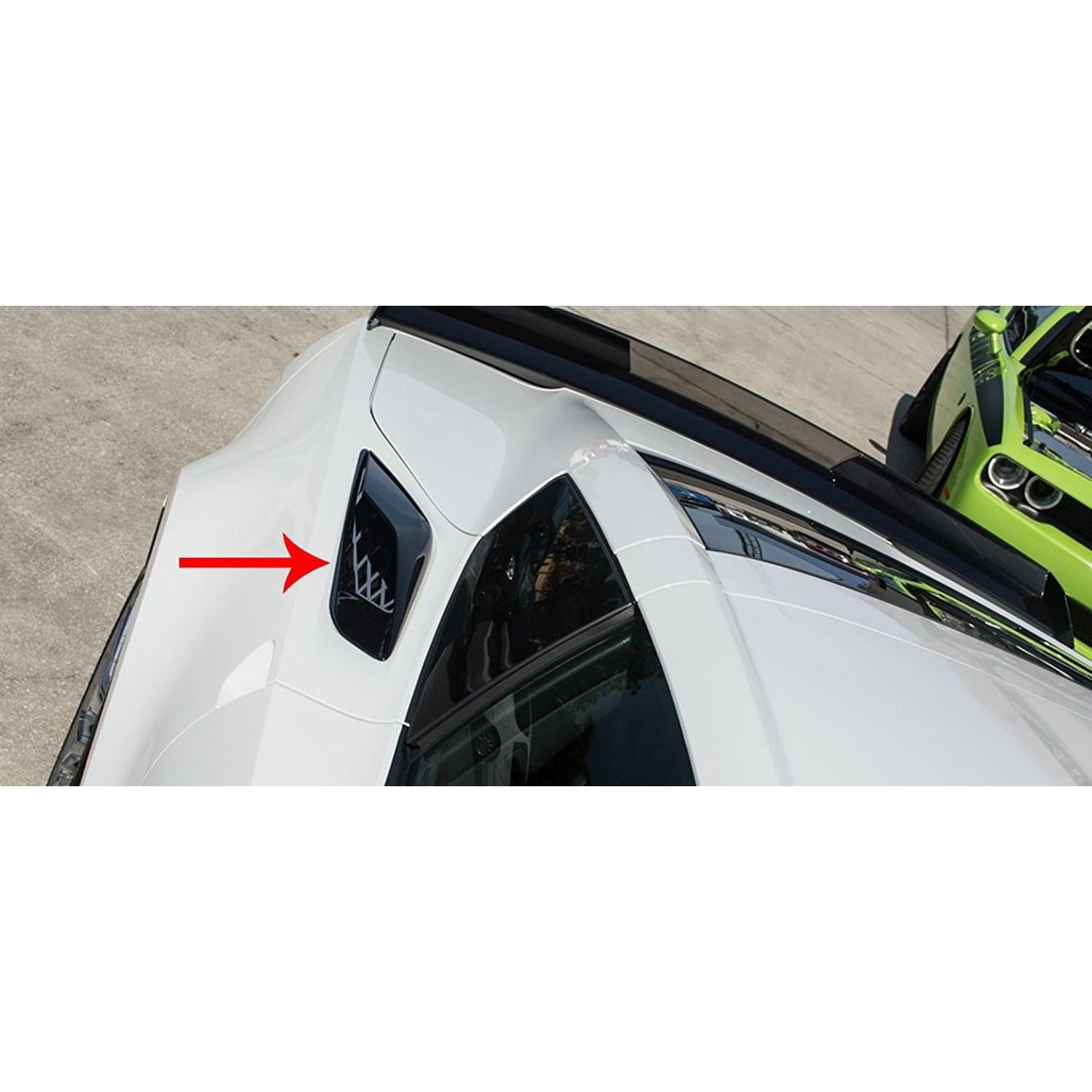 2014-2017 C7 Z06/Grand Sport Corvette - Rear Quarter Vent Grille Overlay Expanded Diamond Pattern-POLISHED-SR1 Performance