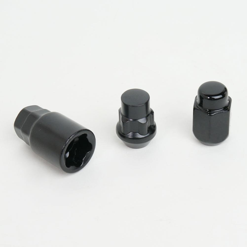 Black Acorn Lug Nuts & Wheel Locks Kit-SR1 Performance
