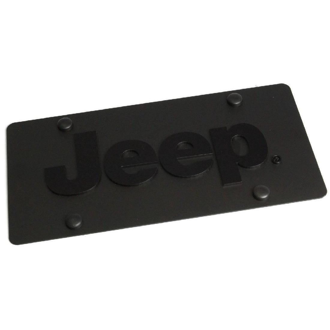 Jeep License Plate on Black Carbon Steel-SR1 Performance