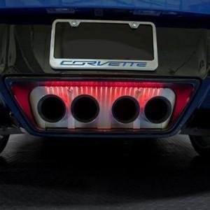 C7 Corvette Stingray Standard Exhaust Port Filler Panel- Polished Non Illuminated-SR1 Performance
