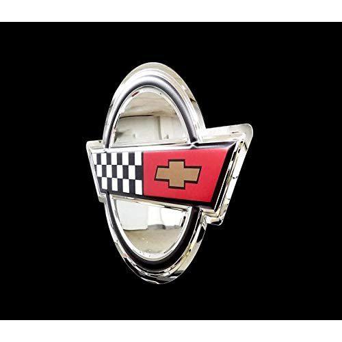 C4 Corvette Crossed Flags Stainless Steel Wall Hanging Sign - Chrome : 23" x 16"-SR1 Performance
