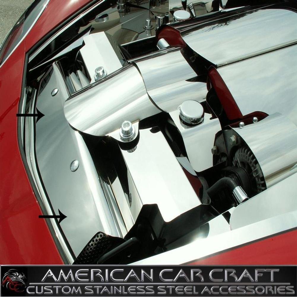 C6 Corvette Radiator Cover Component - Polished Stainless : 2006-13 Z06 LS7-SR1 Performance
