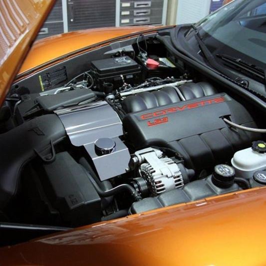Corvette Throttle Body Cover - Polished Stainless Steel : 2008-2013 C6 & Grand Sport-SR1 Performance
