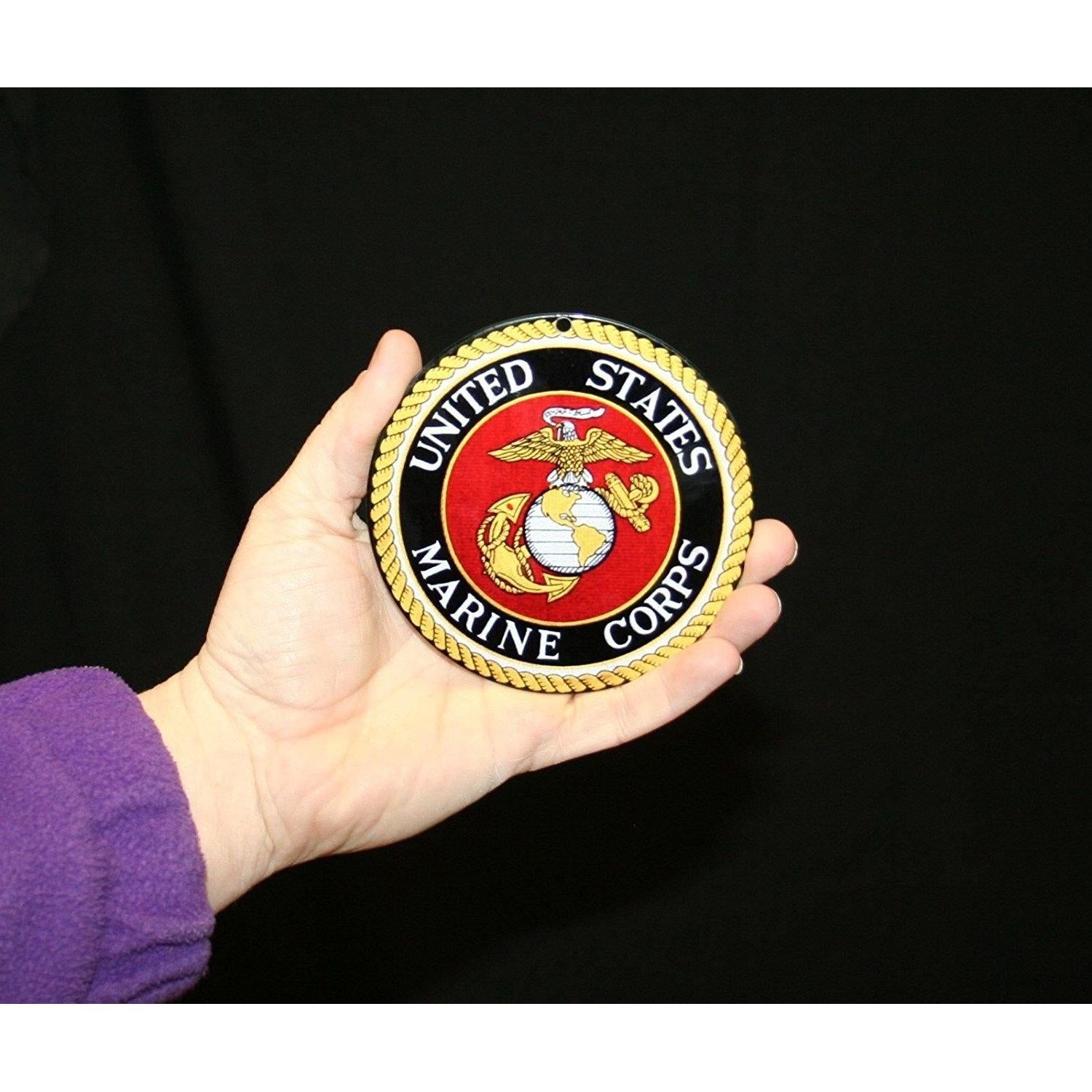 USMC Marines 4" Round Steel Truck SUV Magnet Emblem-SR1 Performance