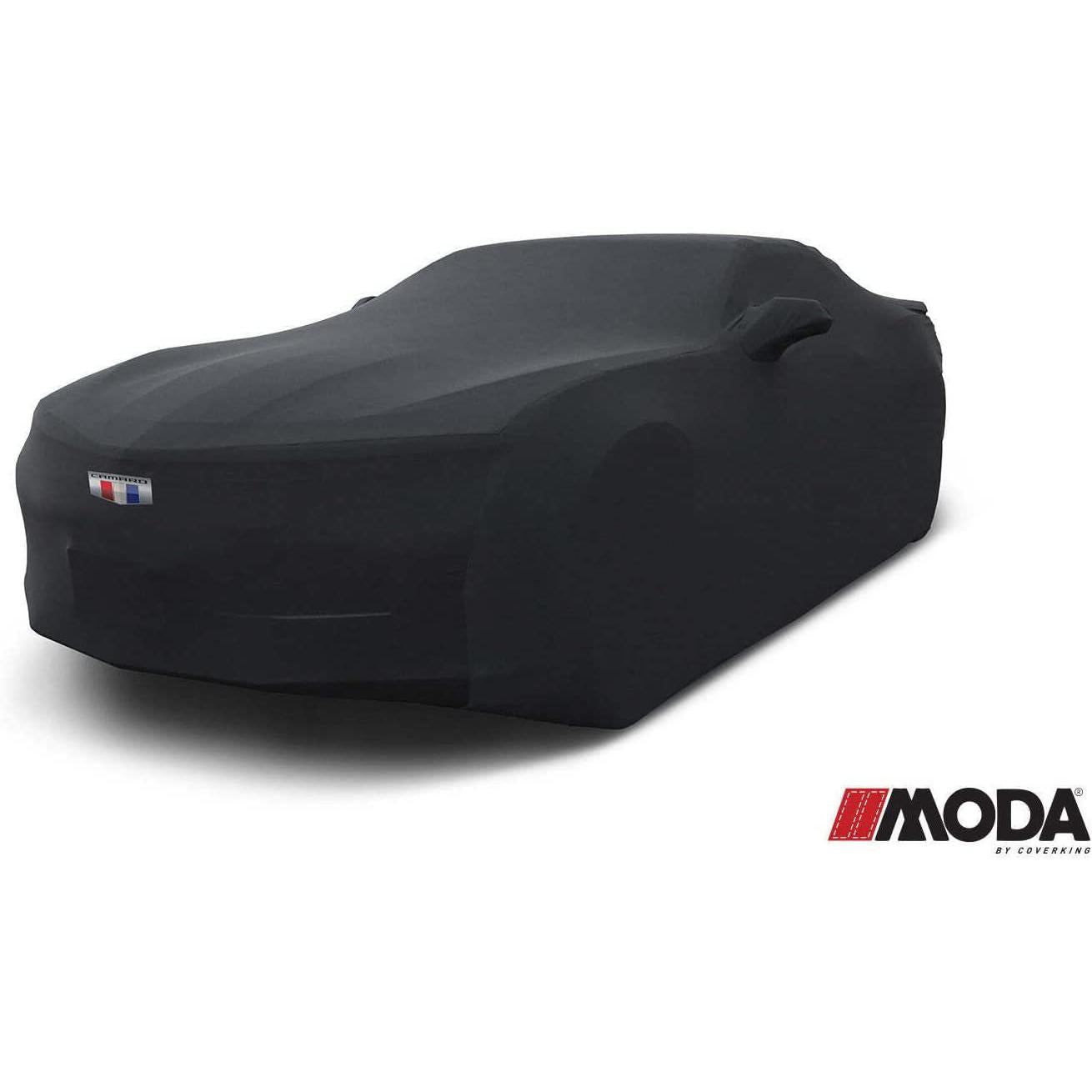 MODA Stretch Black Indoor Car Cover 2016-Present Camaro Car Cover with Bag and Logo-SR1 Performance