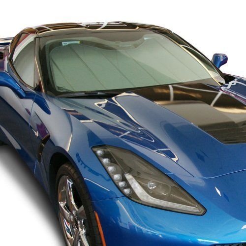 C7 Corvette Stingray Accordion Style Sunshade - Insulated Plain Silver-SR1 Performance