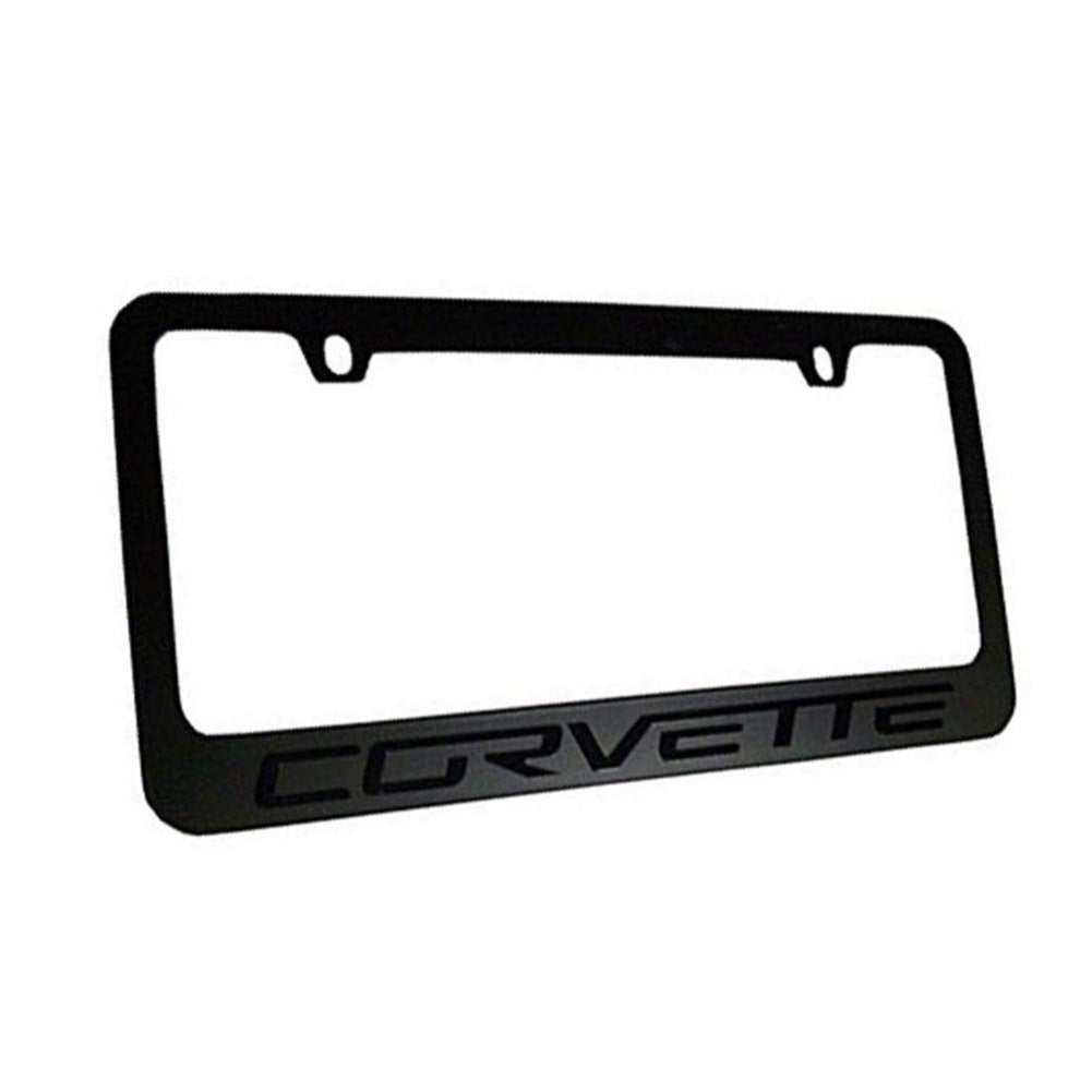 C6 Corvette Stealth Blackout License Plate Frame-SR1 Performance