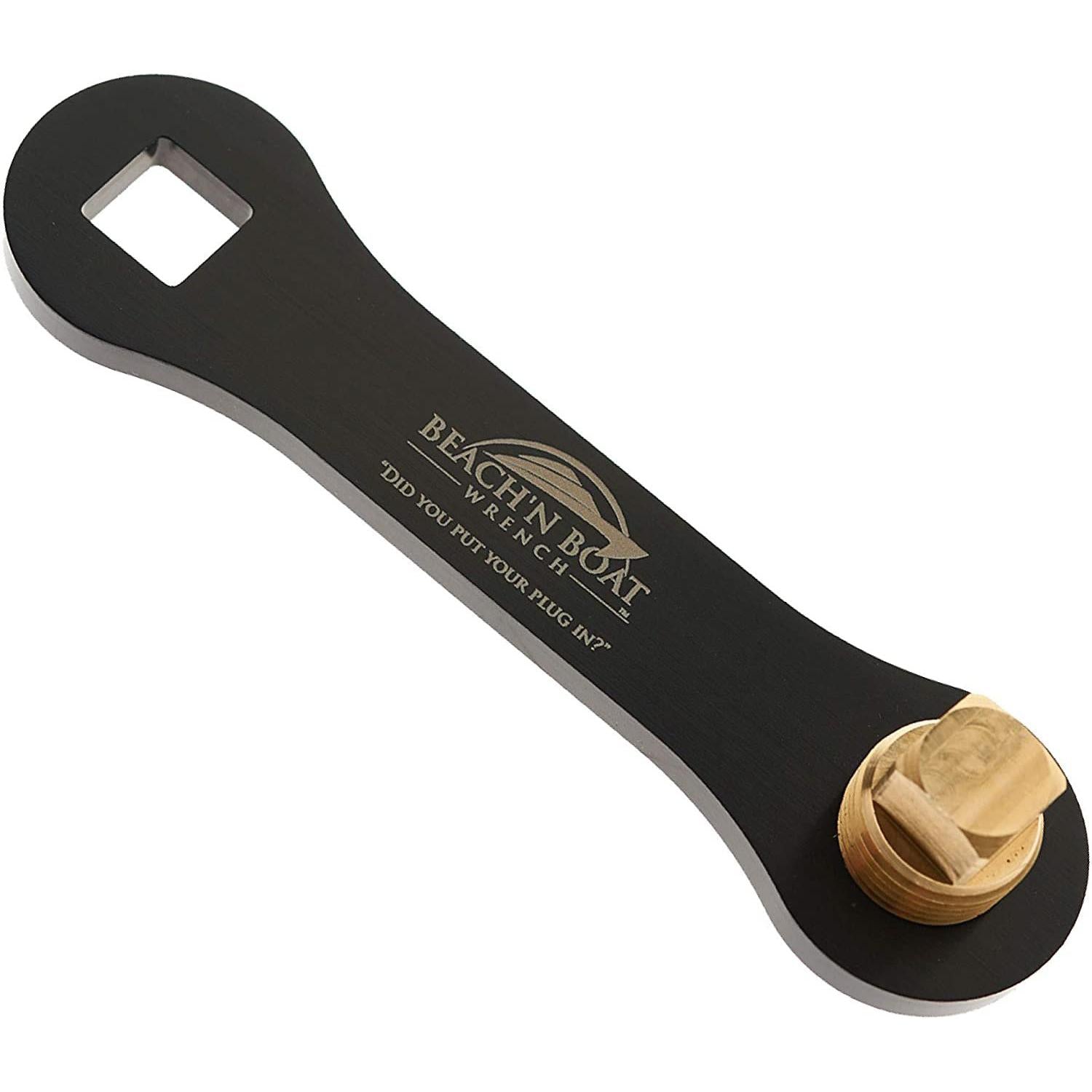 Elite Engineering USA Beach’N Boat Drain Plug Wrench for 1/2 inch NPT Plug, Includes Spare Brass Plug