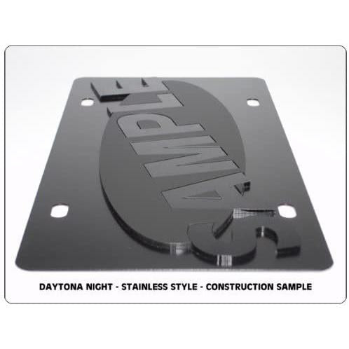 Ford License Plate - Black Carbon Steel with Black Logo-SR1 Performance