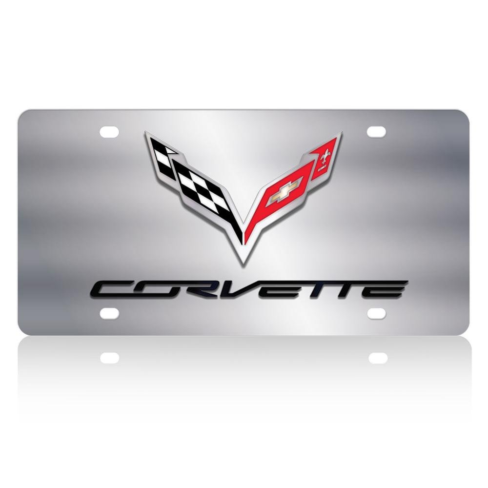 C7 Corvette License Plate - Stainless Steel-SR1 Performance